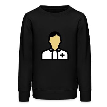 Personnel infirmier, infirmière, soignant, médecin, - Sweat ado bio Stanley/Stella - noir - Devant - AI Model Teenager Male light (155cm)
