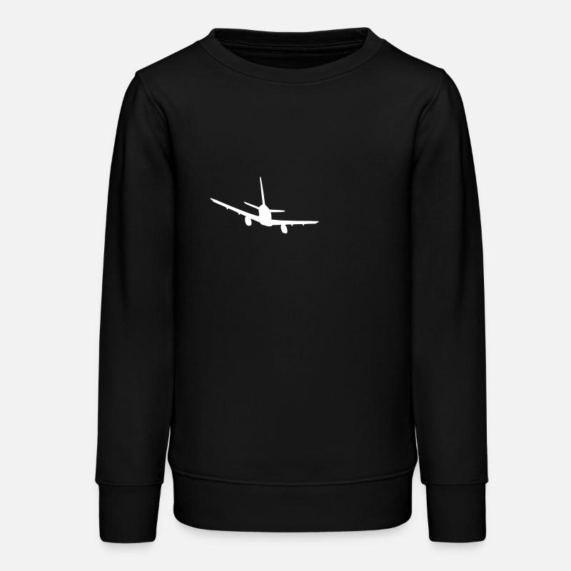 Airplane - Teens Organic Sweatshirt by Stanley/Stella - black