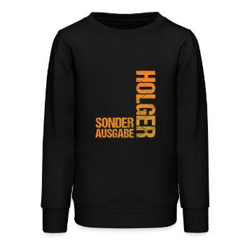 Holger - Sweat ado bio Stanley/Stella - noir - Devant - AI Model Teenager Male light (155cm)
