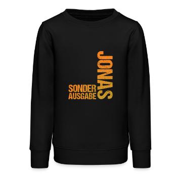 Jonas - Sweat ado bio Stanley/Stella - noir - Devant - AI Model Teenager Male light (155cm)
