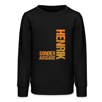 Henrik - Teenager Organic Sweatshirt Mini Changer von Stanley/Stella - Schwarz - Vorne - AI Model Teenager Male light (155cm)