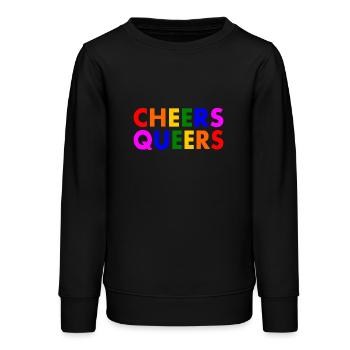 Cheers queers - Teenager Organic Sweatshirt Mini Changer von Stanley/Stella - Schwarz - Vorne - AI Model Teenager Male light (155cm)
