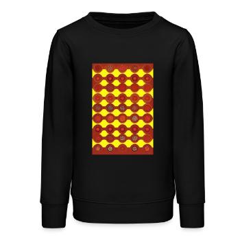 Motif vintage - Sweat ado bio Stanley/Stella - noir - Devant - AI Model Teenager Male light (155cm)