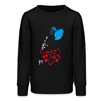 Die Drei ??? Blacky-Design - Teenager Organic Sweatshirt Mini Changer von Stanley/Stella - Schwarz - Vorne - AI Model Teenager Male light (155cm)