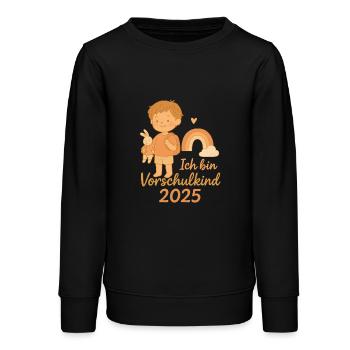 Ich bin Vorschulkind 2025 - Teenager Organic Sweatshirt Mini Changer von Stanley/Stella - Schwarz - Vorne - AI Model Teenager Male light (155cm)