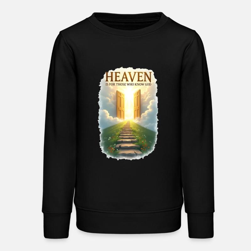 Le ciel est pour ceux qui connaissent Dieu - Sweat ado bio Stanley/Stella - noir
