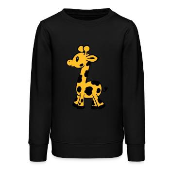 Giraffe farbig - Teenager Organic Sweatshirt Mini Changer von Stanley/Stella - Schwarz - Vorne - AI Model Teenager Male light (155cm)