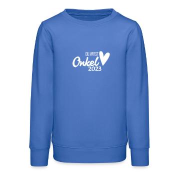 Onkel 2023 - Onkel werden - Teenager Organic Sweatshirt Mini Changer von Stanley/Stella - carolina Blue - Vorne - AI Model Teenager Male dark (155cm)