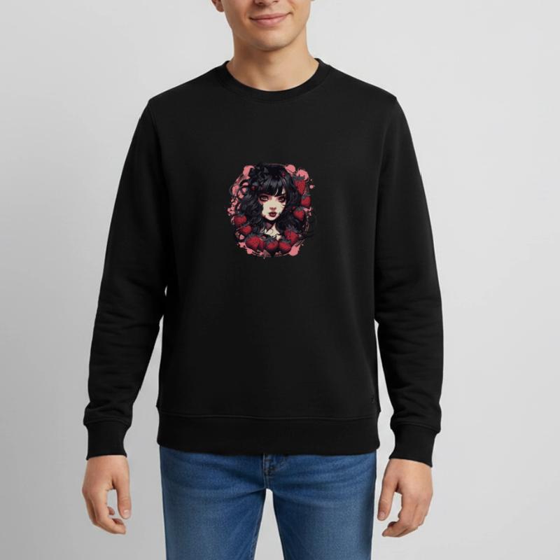 Emo Gothic Erdbeeren Mädchen Teenager Organic Sweatshirt Mini Changer von Stanley/Stella