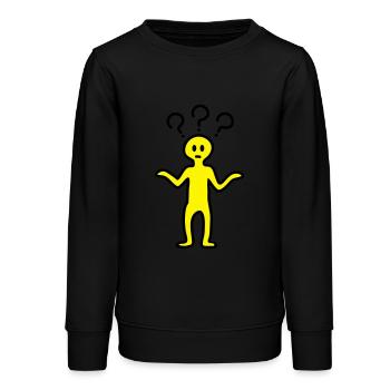 Question mark hommes - Sweat ado bio Stanley/Stella - noir - Devant - AI Model Teenager Male light (155cm)