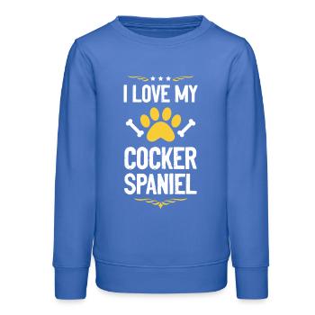 Ich liebe meinen Cocker Spaniel - Teenager Organic Sweatshirt Mini Changer von Stanley/Stella - carolina Blue - Vorne - AI Model Teenager Male dark (155cm)