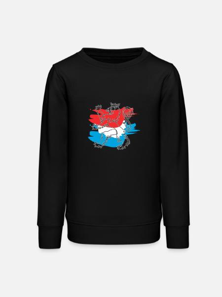 Roude Leiw mat Faarw - Teenager Organic Sweatshirt Mini Changer von Stanley/Stella - Schwarz