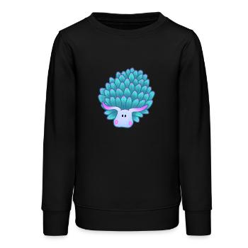Limace de mer Costasiella kuroshimae - Sweat ado bio Stanley/Stella - noir - Devant - AI Model Teenager Male light (155cm)