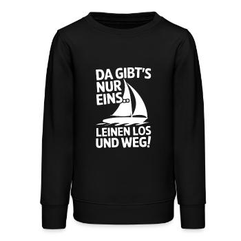 Leinen los und nichts wie weg! Wir legen ab! - Teenager Organic Sweatshirt Mini Changer von Stanley/Stella - Schwarz - Vorne - AI Model Teenager Male light (155cm)