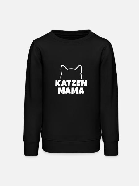 Katzenmama - Teenager Organic Sweatshirt Mini Changer von Stanley/Stella - Schwarz