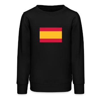 Drapeau national d'Espagne - Sweat ado bio Stanley/Stella - noir - Devant - AI Model Teenager Male light (155cm)