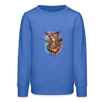 Sweet Lady - Teens Organic Sweatshirt by Stanley/Stella - carolina blue - Front - AI Model Teenager Male dark (155cm)