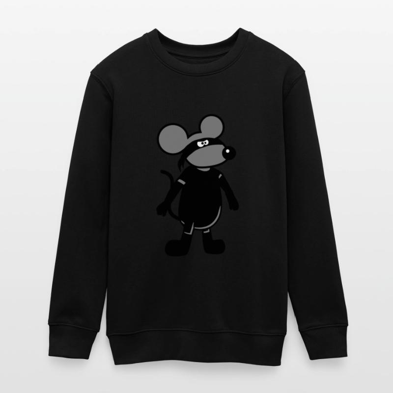 Mouse Evil Robber Ninja Raid Thief Burglar Teens Organic Sweatshirt by Stanley/Stella
