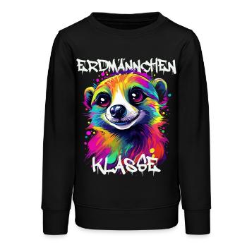 Graffiti Erdmännchenklasse Grundschule Klassentier - Teenager Organic Sweatshirt Mini Changer von Stanley/Stella - Schwarz - Vorne - AI Model Teenager Male light (155cm)