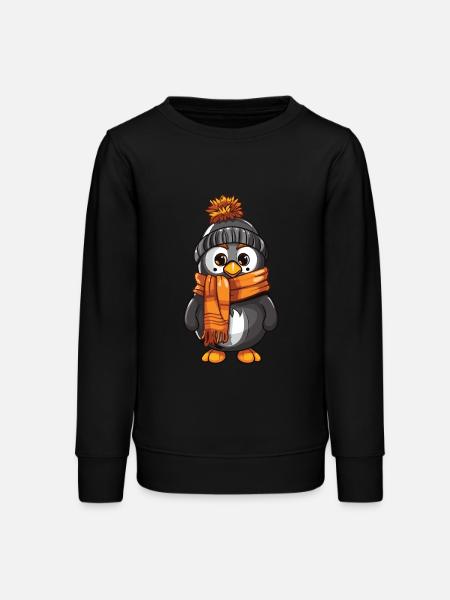 Pinguin Winter Comic - Teenager Organic Sweatshirt Mini Changer von Stanley/Stella - Schwarz