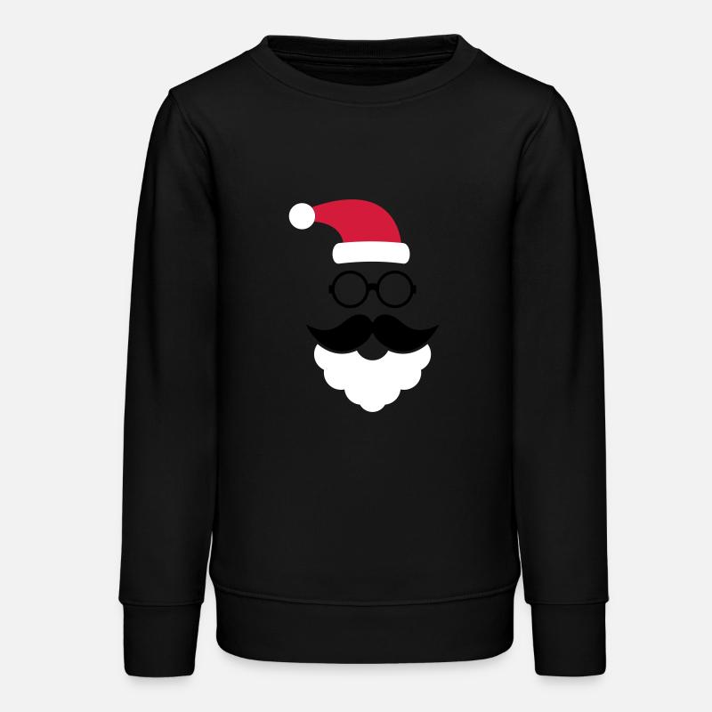 Hipster Weihnachtsmann - Teenager Organic Sweatshirt Mini Changer von Stanley/Stella - Schwarz