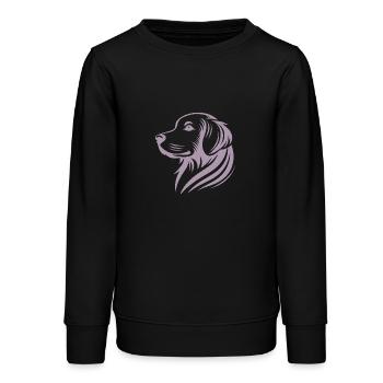Golden Retriever Głowa Sylwetka Minimalistyczny - Bluza młodzieżowa bio Stanley/Stella - czarny - Przód - AI Model Teenager Male light (155cm)