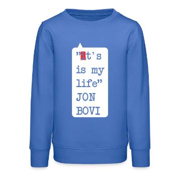 C’est ma vie – design drôle de fausse phrase - Sweat ado bio Stanley/Stella - carolina blue - Devant - AI Model Teenager Male dark (155cm)