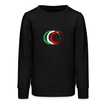 Iran - Teens Organic Sweatshirt by Stanley/Stella - black - Front - AI Model Teenager Male light (155cm)