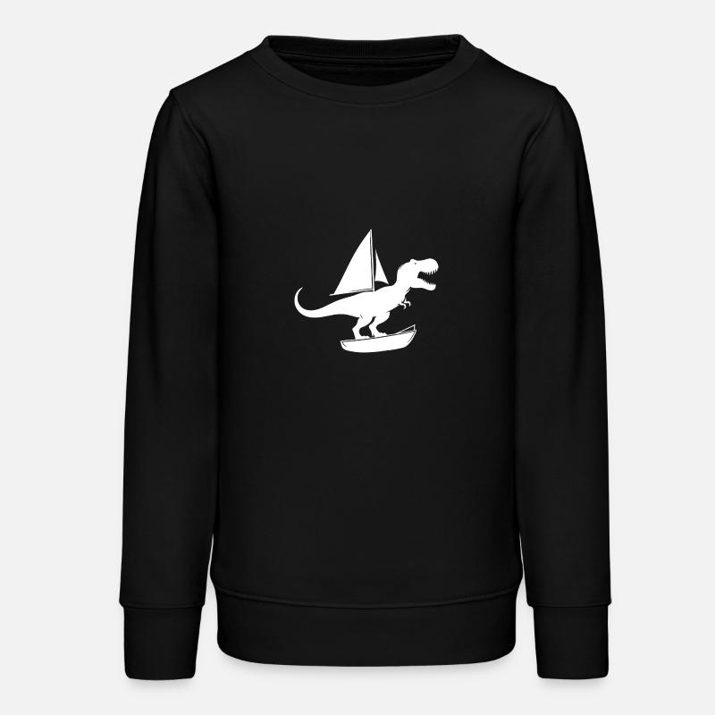 Annexe minimaliste avec T-Rex d’été - Sweat ado bio Stanley/Stella - noir