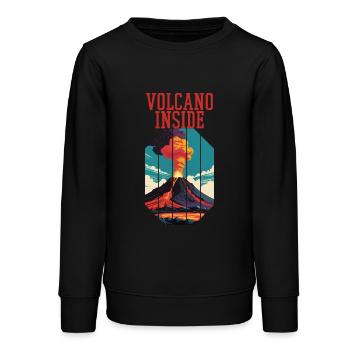 Vulkan Spruch Choleriker - Teenager Organic Sweatshirt Mini Changer von Stanley/Stella - Schwarz - Vorne - AI Model Teenager Male light (155cm)