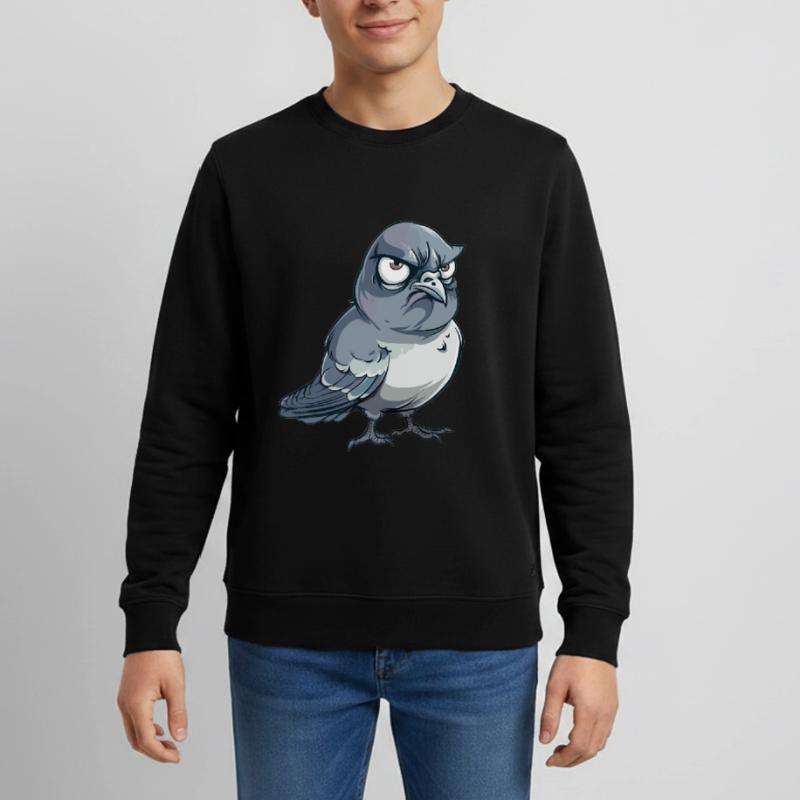 Grumpy Dove Comic Style Teens Organic Sweatshirt by Stanley/Stella