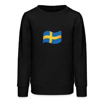 Le drapeau de la Suède Sverige - Sweat ado bio Stanley/Stella - noir - Devant - AI Model Teenager Male light (155cm)