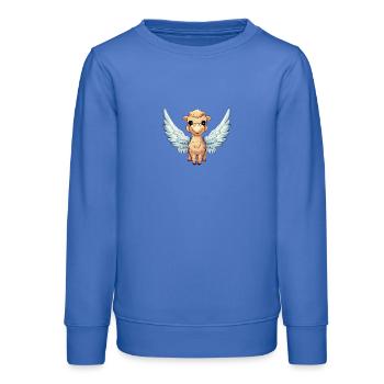 Ange lama avec des ailes - Sweat ado bio Stanley/Stella - carolina blue - Devant - AI Model Teenager Male dark (155cm)