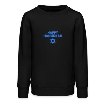HAPPY HANUKKAH - Teenager Organic Sweatshirt Mini Changer von Stanley/Stella - Schwarz - Vorne - AI Model Teenager Male light (155cm)