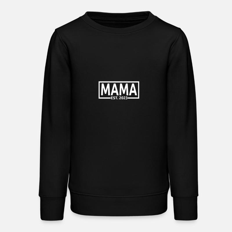 Mama Est. 2023, Maman en devenir, Annonce de grossesse - Sweat ado bio Stanley/Stella - noir