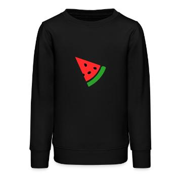Wassermelone Melone - Teenager Organic Sweatshirt Mini Changer von Stanley/Stella - Schwarz - Vorne - AI Model Teenager Male light (155cm)