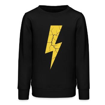 Blitz Blitzschlag Gewitter Strom Sturm - Teenager Organic Sweatshirt Mini Changer von Stanley/Stella - Schwarz - Vorne - AI Model Teenager Male light (155cm)