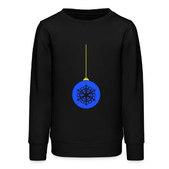 Christmas ball decoration - Teens Organic Sweatshirt by Stanley/Stella - black - Front - AI Model Teenager Male light (155cm)