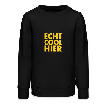 Echt cool hier - Teenager Organic Sweatshirt Mini Changer von Stanley/Stella - Schwarz - Vorne - AI Model Teenager Male light (155cm)