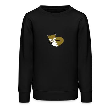 cute sleeping fox, süßer schlafender fuchs - Teenager Organic Sweatshirt Mini Changer von Stanley/Stella - Schwarz - Vorne - AI Model Teenager Male light (155cm)
