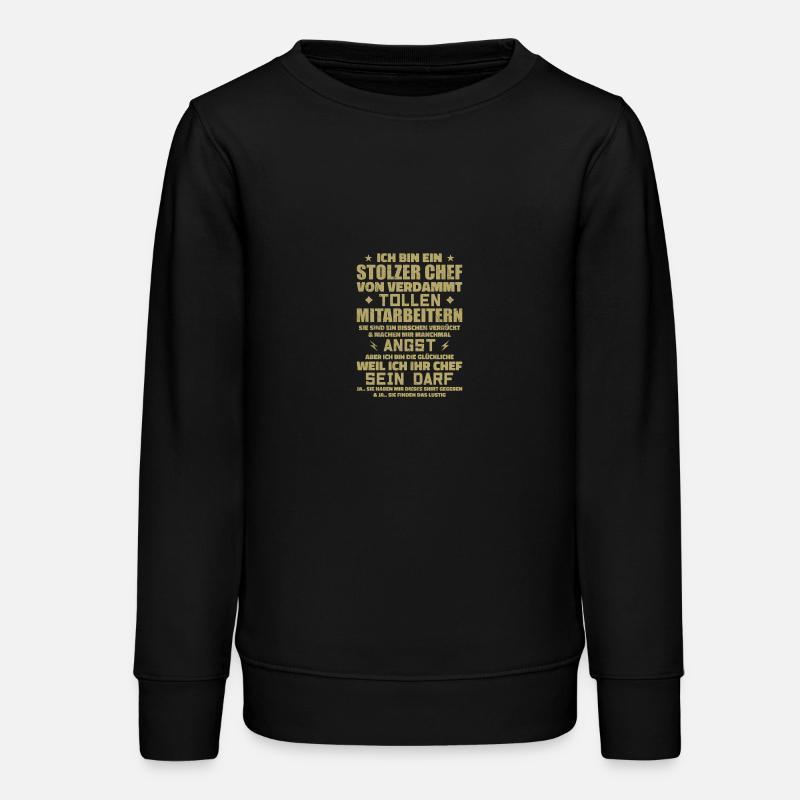 Un patron fier d’excellents employés - Sweat ado bio Stanley/Stella - noir