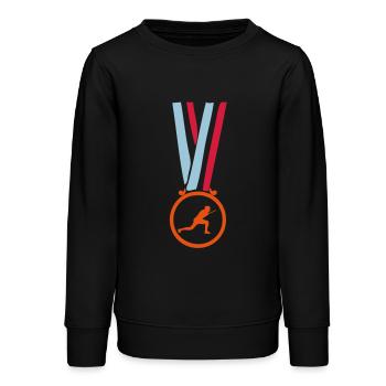 champion medaille sport escrime - Sweat ado bio Stanley/Stella - noir - Devant - AI Model Teenager Male light (155cm)