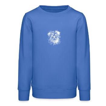 Wilde Tattoo Hundeskizze süßes Hunde-Gesicht - Teenager Organic Sweatshirt Mini Changer von Stanley/Stella - carolina Blue - Vorne - AI Model Teenager Male dark (155cm)