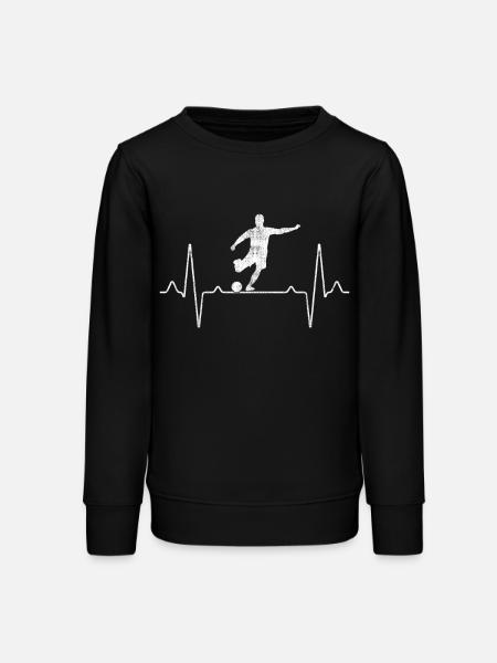 Fußball Fußballer Herzschlag - Teenager Organic Sweatshirt Mini Changer von Stanley/Stella - Schwarz
