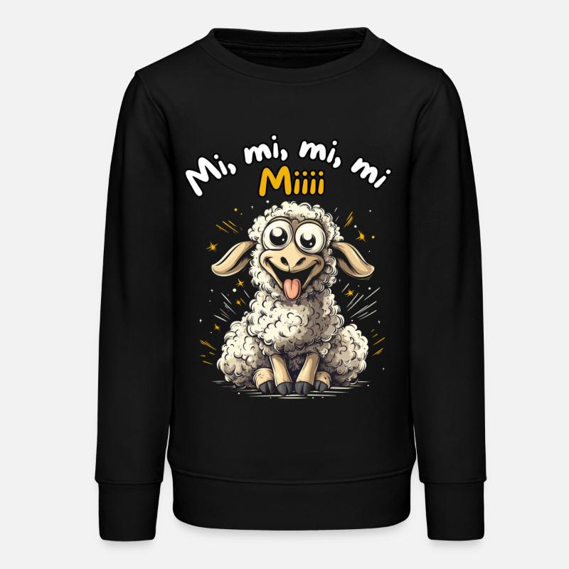 Mi Mi Mi Mi Miii - Funny Sheep Design - Teens Organic Sweatshirt by Stanley/Stella - black