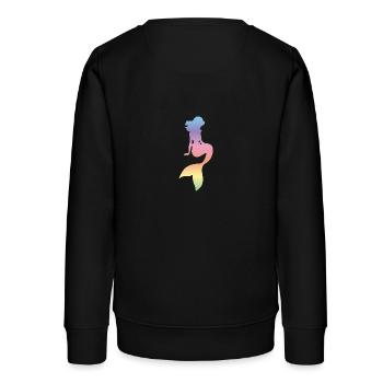 Meerjungfrau - Teenager Organic Sweatshirt Mini Changer von Stanley/Stella - Schwarz - Hinten - AI Model Teenager Male light (155cm)