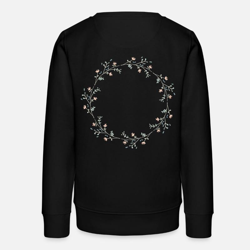 Fleurs - Sweat ado bio Stanley/Stella - noir