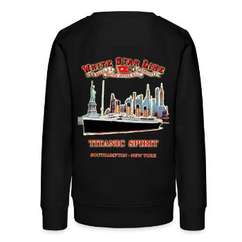 PHANTOM DER TITANIC IN NEW YORK - Teenager Organic Sweatshirt Mini Changer von Stanley/Stella - Schwarz - Hinten - AI Model Teenager Male light (155cm)
