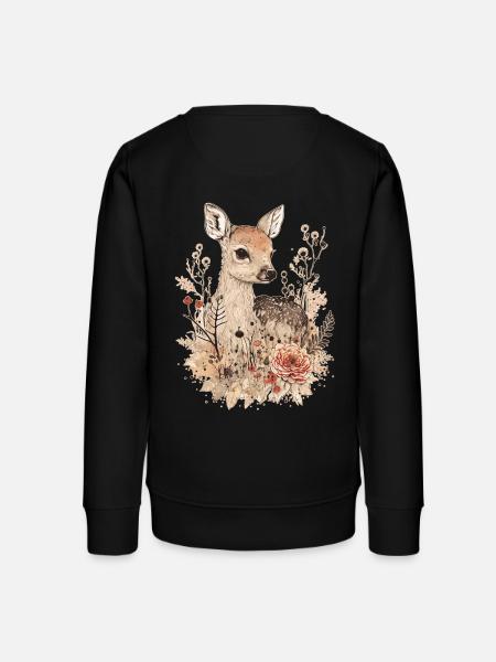 Reh Rehkitz - Teenager Organic Sweatshirt Mini Changer von Stanley/Stella - Schwarz