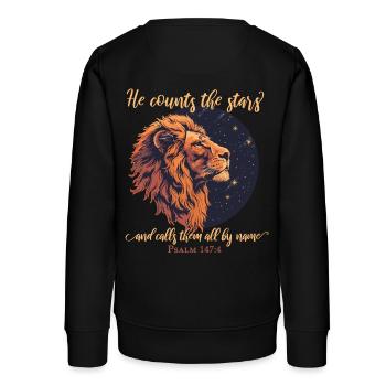 Löwe Bibelvers Christlich - Teenager Organic Sweatshirt Mini Changer von Stanley/Stella - Schwarz - Hinten - AI Model Teenager Male light (155cm)